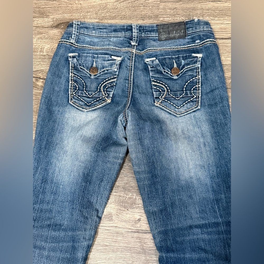 Soundgirl Dark Blue Skinny Jeans - Picture 11 of 12